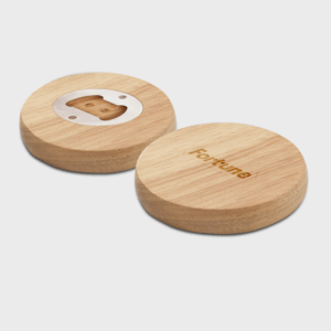 Apribottiglie rotondo in legno di faggio