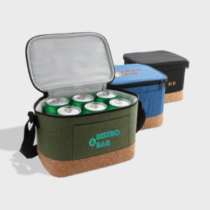 Borsa frigo bicolore con dettaglio in sughero