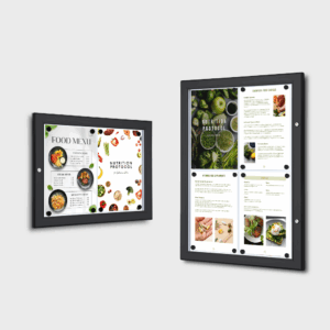 Bacheca menu nera da esterno