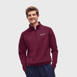 Fruit of the Loom - Maglia di base con collo a zip