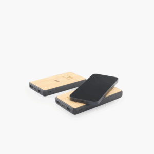 Caricatore Wireless e Power Bank in ABS Riciclato RCS e Bambù Boru