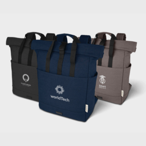 Zaino per laptop in tela riciclata GRS Roll-top