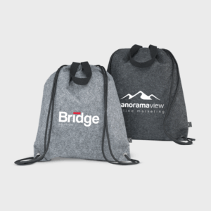 Borsa a cordoncino in feltro RPET