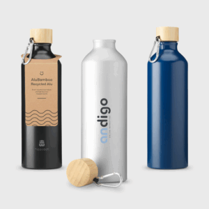 Bottiglia d'acqua riciclata AluBamboo GRS