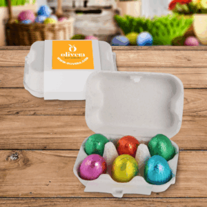Scatola di ovetti pasquali di cioccolata