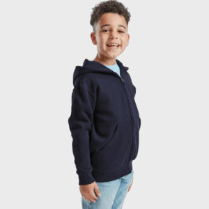Felpa con cappuccio Fruit Of The Loom Classic per bambini con zip
