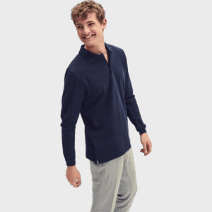 Polo a Maniche Lunghe Premium Fruit of the Loom