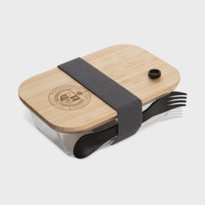 Pranzo Gourmet in Vetro con Coperchio in Bambù