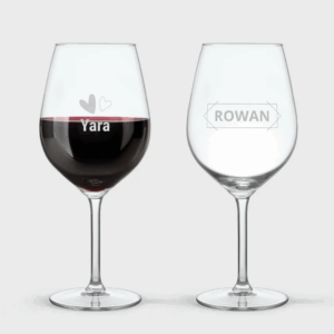 Bicchiere da vino rosso personalizzato