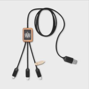 Cavo 3-in-1 in PET Riciclato e Bambù